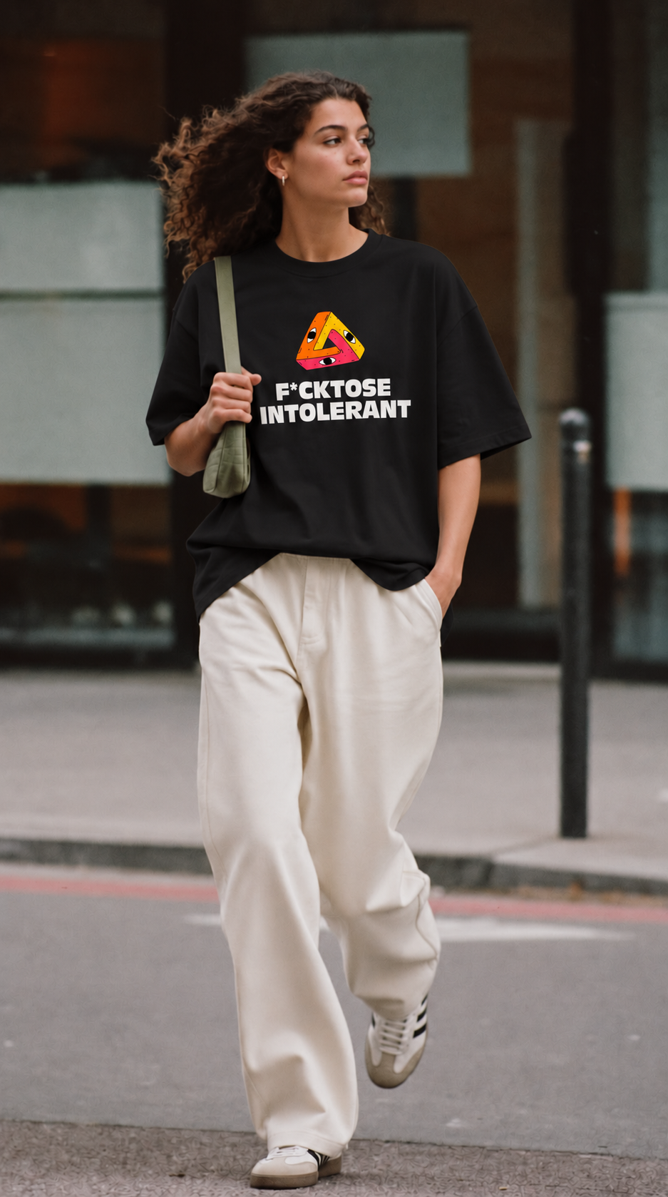 F*cktose Intolerant Dark Unisex Oversized Classic T-Shirt
