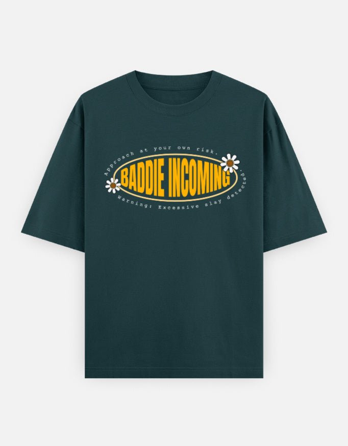 Baddie Incoming Unisex Oversized Classic T-Shirt - Kiano supima cotton gsm
