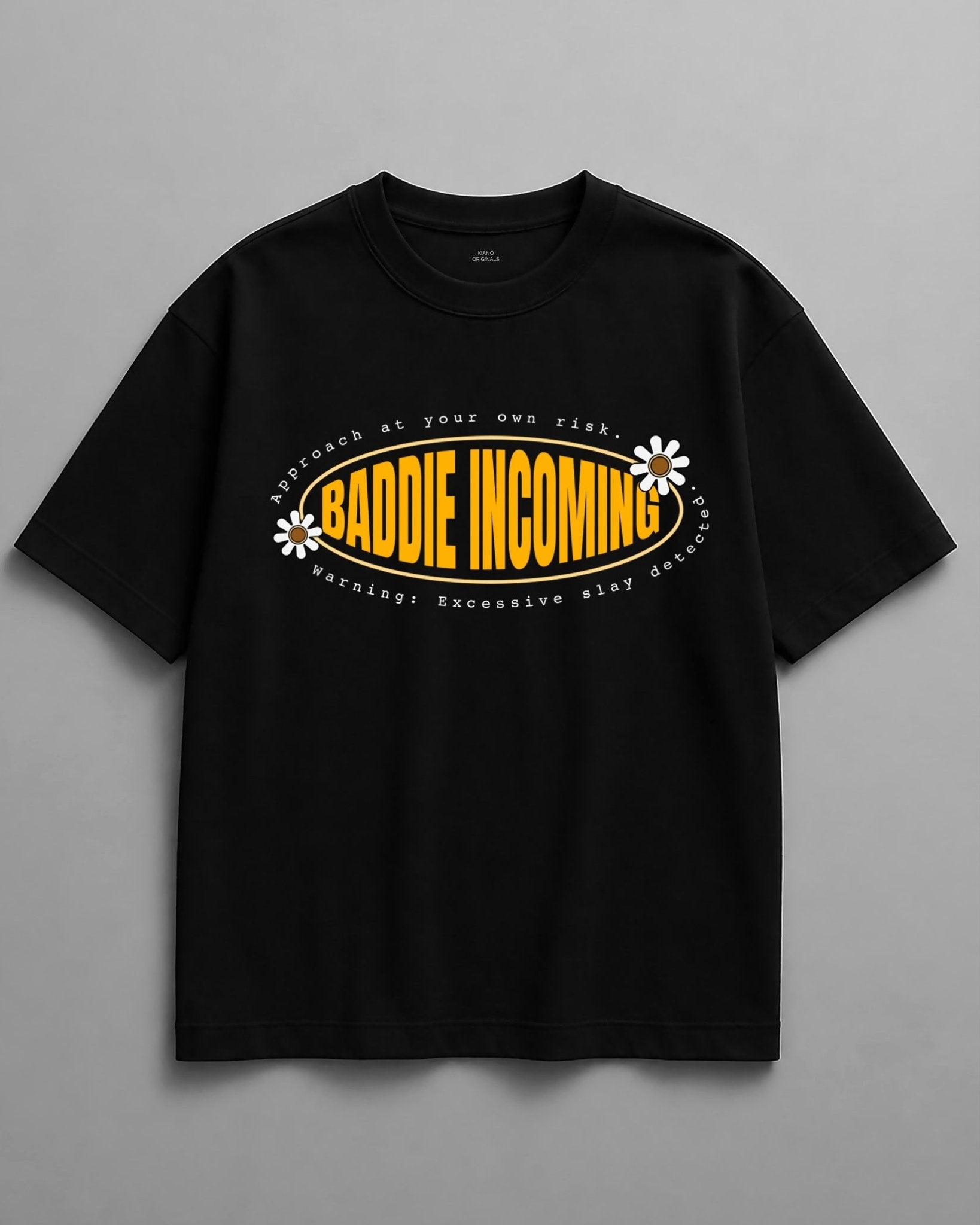 Baddie Incoming Unisex Oversized Classic T-Shirt - Kiano supima cotton gsm