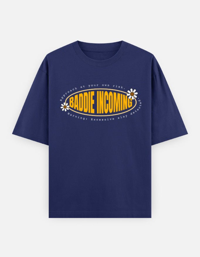 Baddie Incoming Unisex Oversized Classic T-Shirt - Kiano supima cotton gsm