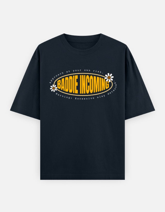 Baddie Incoming Unisex Oversized Classic T-Shirt - Kiano supima cotton gsm