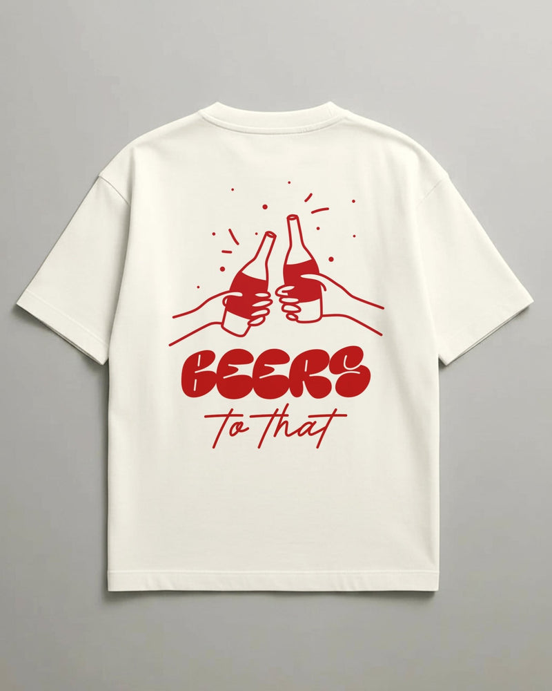 Beers To That Unisex Oversized Classic T-Shirt - Kiano supima cotton gsm