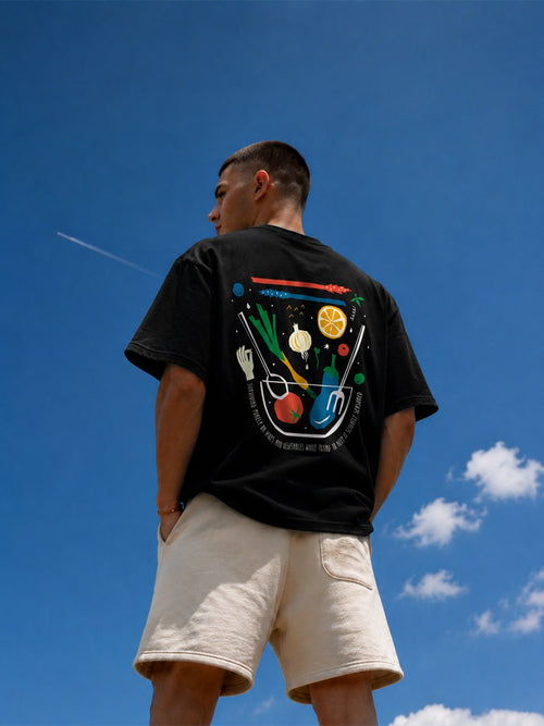 Chef's Kiss Oversized Graphic T-Shirt - Kiano supima cotton gsm