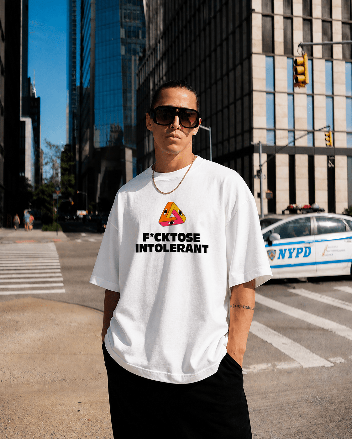 F*cktose Intolerant Unisex Oversized Classic T-Shirt - Kiano supima cotton gsm