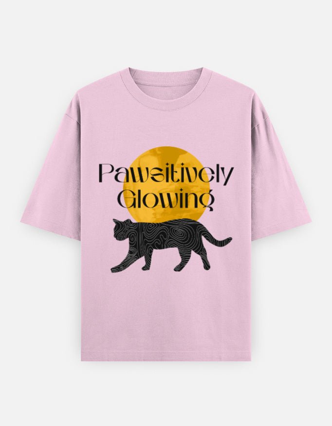 Pawsitively Glowing — Kiano oversized graphic t-shirt