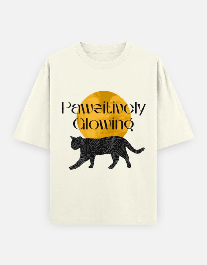 Pawsitively Glowing — Kiano oversized graphic t-shirt