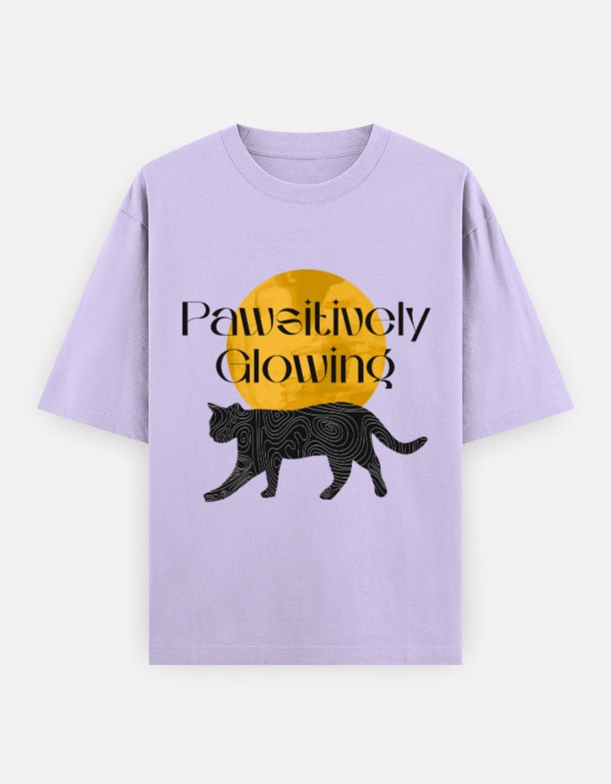 Pawsitively Glowing — Kiano oversized graphic t-shirt