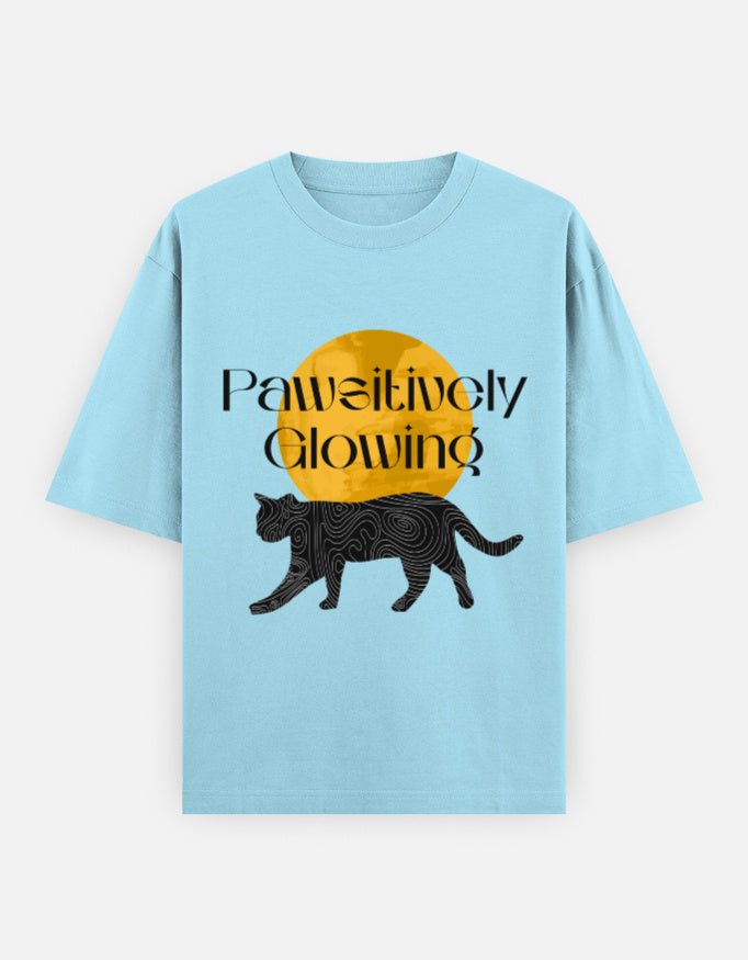 Pawsitively Glowing — Kiano oversized graphic t-shirt