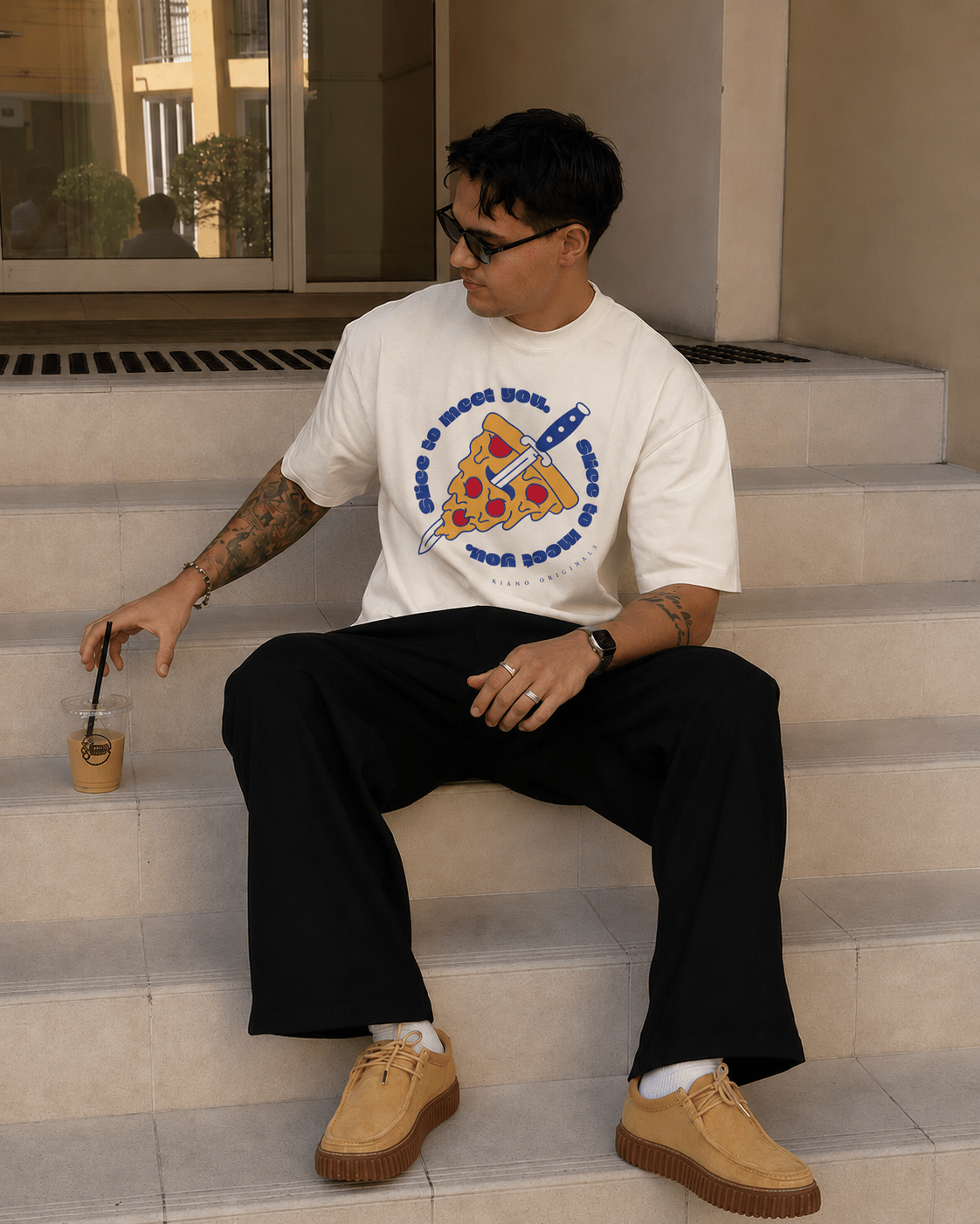 Slice To Meet You Unisex Oversized Classic T-Shirt - Kiano supima cotton gsm