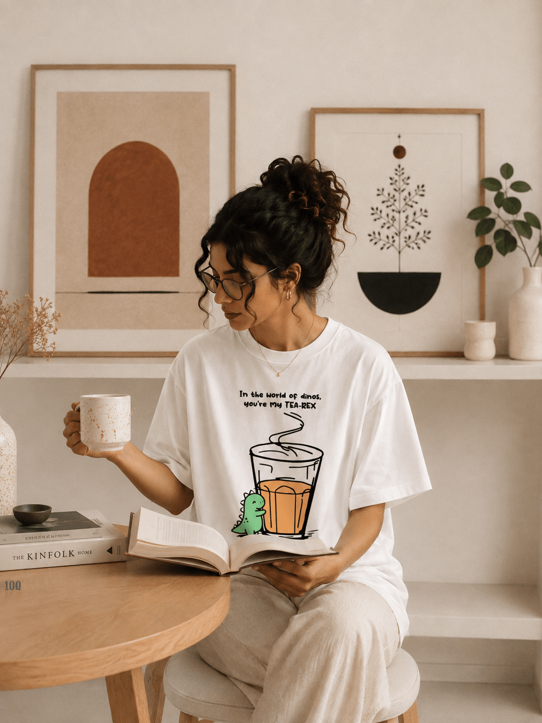 Tea-Rex Unisex Oversized Classic T-Shirt - Kiano supima cotton gsm